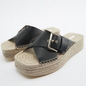 Zara Jute Wedge Sandals